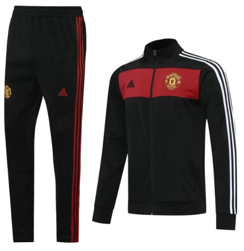 Manchester United Black Retro Training Jacket Kit With Pants 2020/21